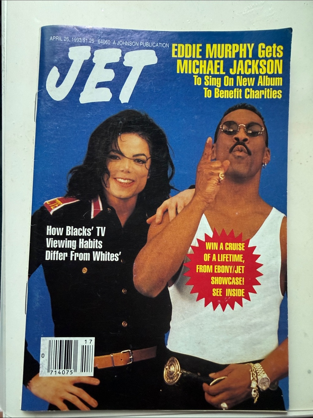 Jet Magazine April 26, 1993 Eddie Murphy & Michael Jackson Cover - Blue